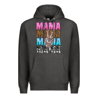 Charcoal Heather mama skeleton peace leopard pattern Premium Hoodie - NancyCooperArtShop