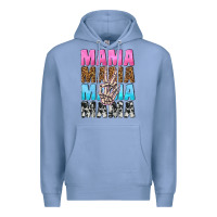 Colony Blue mama skeleton peace leopard pattern Premium Hoodie - NancyCooperArtShop