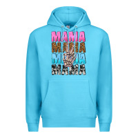 Ocean Blue mama skeleton peace leopard pattern Premium Hoodie - NancyCooperArtShop