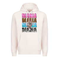 Pale Pink mama skeleton peace leopard pattern Premium Hoodie - NancyCooperArtShop