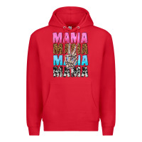 Red mama skeleton peace leopard pattern Premium Hoodie - NancyCooperArtShop
