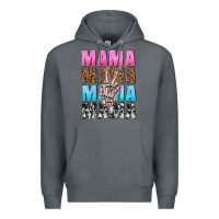 Rock mama skeleton peace leopard pattern Premium Hoodie - NancyCooperArtShop