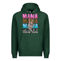 Sports Green mama skeleton peace leopard pattern Premium Hoodie - NancyCooperArtShop