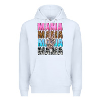 White mama skeleton peace leopard pattern Premium Hoodie - NancyCooperArtShop