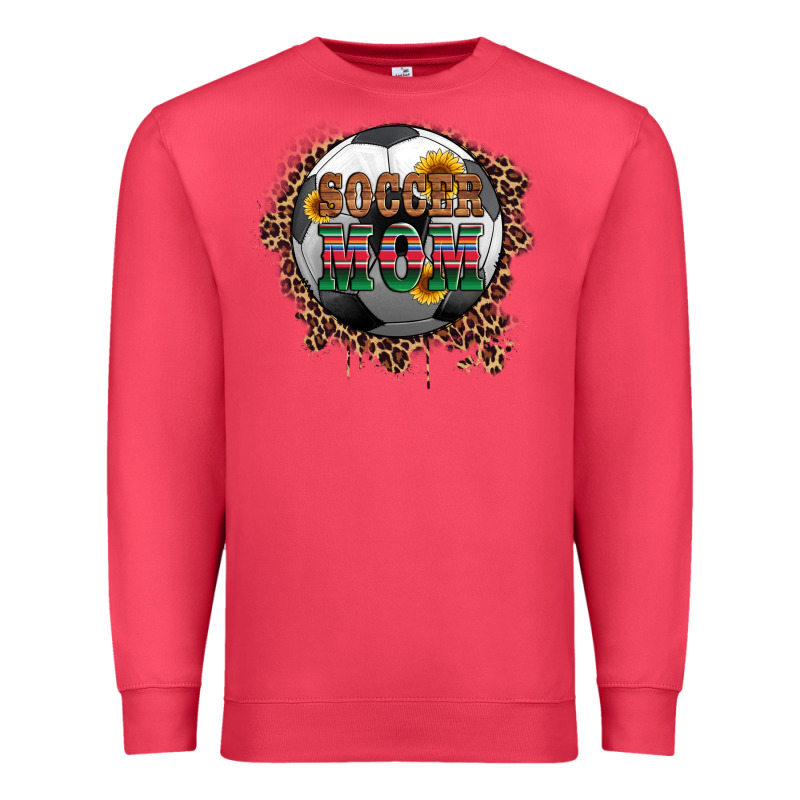 Soccer Mom With Serape And Leopard Premium Sweatshirt by Artiststas | Teevron