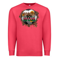 Cardinal soccer mom with serape and leopard Premium Sweatshirt - Artiststas