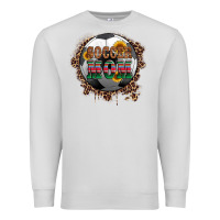 Dove Grey soccer mom with serape and leopard Premium Sweatshirt - Artiststas