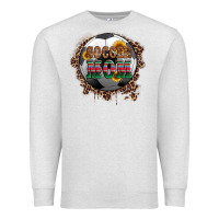 Oatmeal Heather soccer mom with serape and leopard Premium Sweatshirt - Artiststas