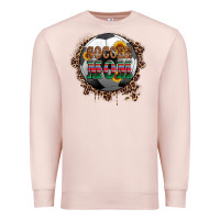Pale Pink soccer mom with serape and leopard Premium Sweatshirt - Artiststas