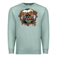 Seafoam soccer mom with serape and leopard Premium Sweatshirt - Artiststas