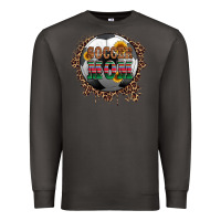 Smoke soccer mom with serape and leopard Premium Sweatshirt - Artiststas