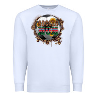 White soccer mom with serape and leopard Premium Sweatshirt - Artiststas