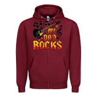 Burgundy my dad rocks Zipper Hoodie - HRA Design Shop