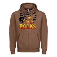 Chestnut my dad rocks Zipper Hoodie - HRA Design Shop