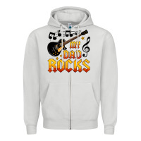 Dove Grey my dad rocks Zipper Hoodie - HRA Design Shop