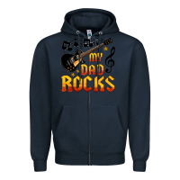 Navy my dad rocks Zipper Hoodie - HRA Design Shop