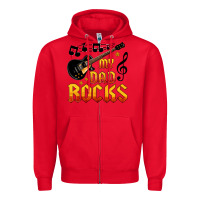 Red my dad rocks Zipper Hoodie - HRA Design Shop
