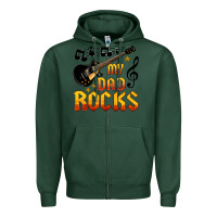 Sports Green my dad rocks Zipper Hoodie - HRA Design Shop