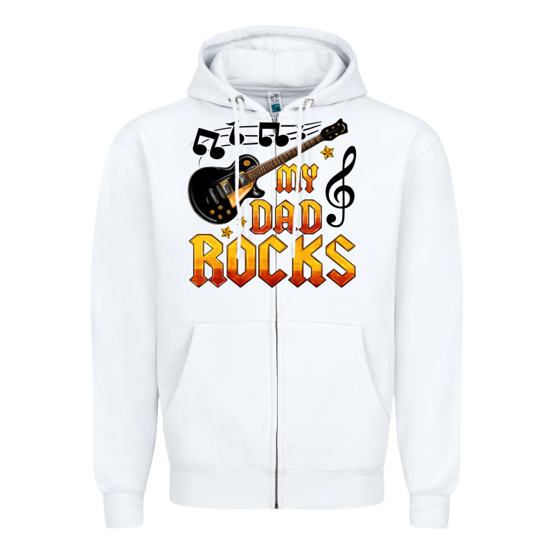 My Dad Rocks Zipper Hoodie by HRA Design Shop | Teevron