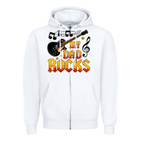 White my dad rocks Zipper Hoodie - HRA Design Shop
