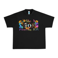 Black she is strong proverbs 31 25 Urban Heavy Tee - Zillion Design Studio