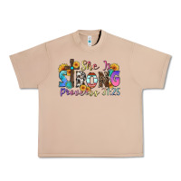 Burro she is strong proverbs 31 25 Urban Heavy Tee - Zillion Design Studio