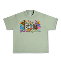 Oil Green she is strong proverbs 31 25 Urban Heavy Tee - Zillion Design Studio