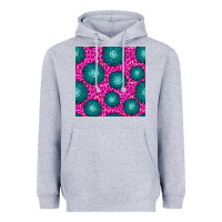 Heather Grey floral pink leopard seamless pattern Heavyweight Hoodie - BundleAndBundleShop