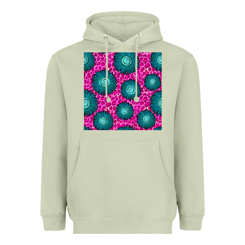 Floral Pink Leopard Seamless Pattern Heavyweight Hoodie by BundleAndBundleShop | Teevron