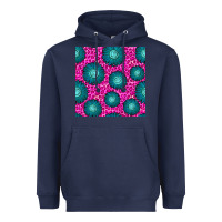Navy floral pink leopard seamless pattern Heavyweight Hoodie - BundleAndBundleShop