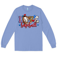 Colony Blue love baseball Long Sleeve Tee - Zillion Design Studio