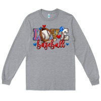 Heather Grey love baseball Long Sleeve Tee - Zillion Design Studio