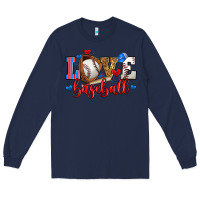 Navy love baseball Long Sleeve Tee - Zillion Design Studio