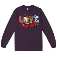 Plum love baseball Long Sleeve Tee - Zillion Design Studio
