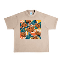 French Oak football smiley face Urban Heavy Tee - BarkalooDesign