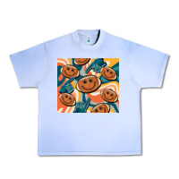 Grape Ice football smiley face Urban Heavy Tee - BarkalooDesign