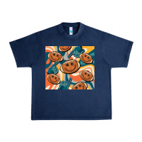 Navy football smiley face Urban Heavy Tee - BarkalooDesign