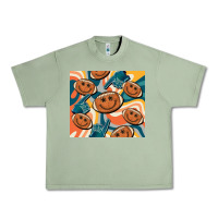 Oil Green football smiley face Urban Heavy Tee - BarkalooDesign