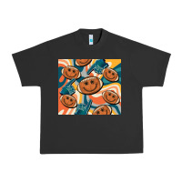 Pigment Black football smiley face Urban Heavy Tee - BarkalooDesign
