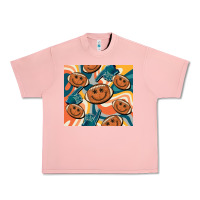 Salmon football smiley face Urban Heavy Tee - BarkalooDesign