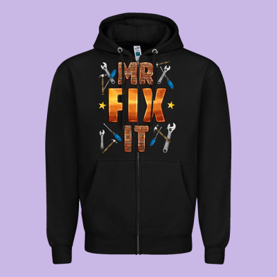 Mr Fix It Zipper Hoodie Designed By Hra Design Shop