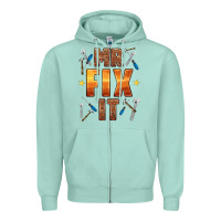 Seafoam mr fix it Zipper Hoodie - HRA Design Shop