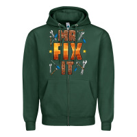 Sports Green mr fix it Zipper Hoodie - HRA Design Shop