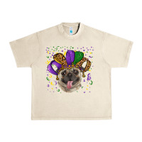 Sandshell Mardi gras hat pug Urban Heavy Tee - RanaPortraitStore