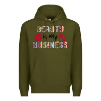 Army Green beauty is my business Premium Hoodie - MaliasSmallBusiness