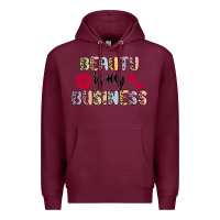 Burgundy beauty is my business Premium Hoodie - MaliasSmallBusiness