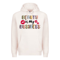Pale Pink beauty is my business Premium Hoodie - MaliasSmallBusiness