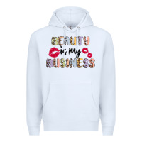 White beauty is my business Premium Hoodie - MaliasSmallBusiness