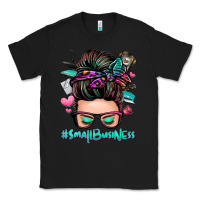 Black small business messy bun Classic Tee - Zillion Design Studio