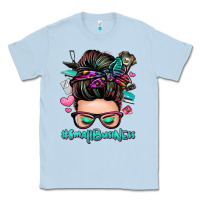 Dusty Blue small business messy bun Classic Tee - Zillion Design Studio
